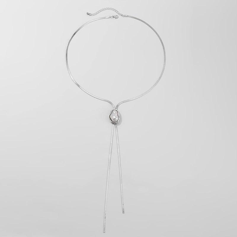 FUTIMELY Dainty Long Gold Necklace for Women,Thin Herringbone Chain Necklace,Long Lariat Necklace Body Jewelry - Image 5